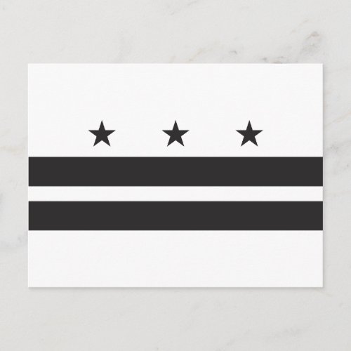 Washington DC Flag _ Black Postcard