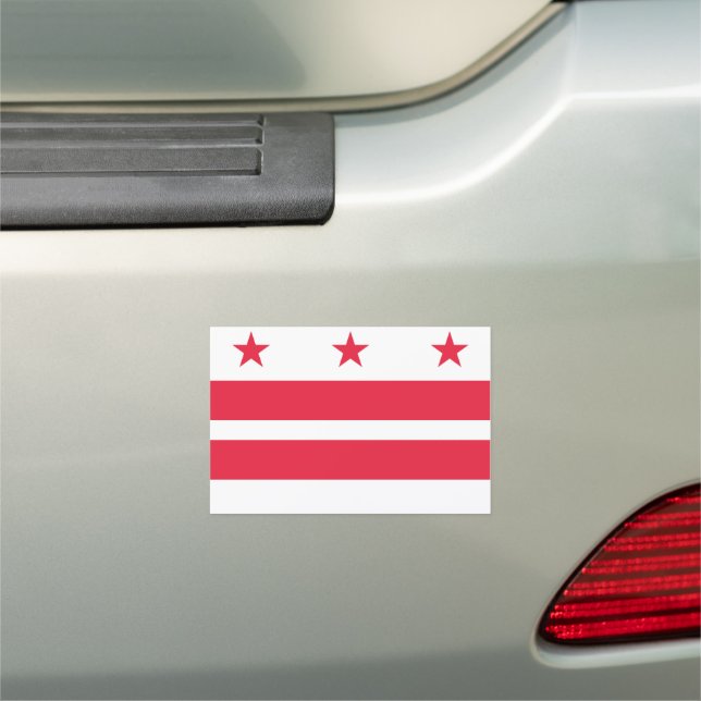 Washington DC flag Car Magnet (In Situ)