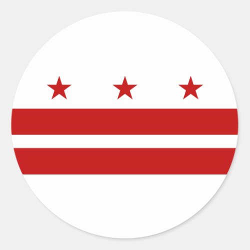 Washington DC Flag Classic Round Sticker