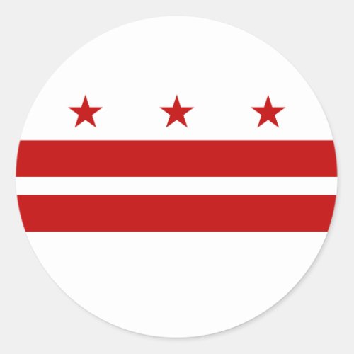 Washington DC Flag Classic Round Sticker