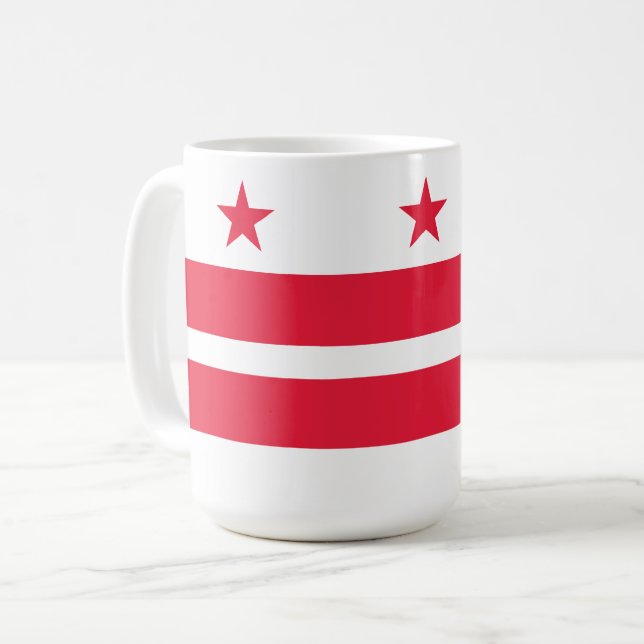 Washington DC Flag Coffee Mug (Front Left)