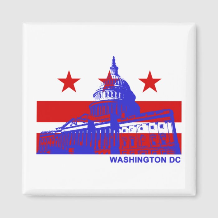 Washington DC Flag Fridge Magnet