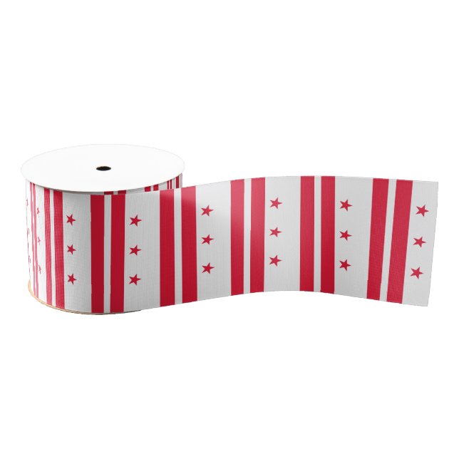 Washington DC flag Grosgrain Ribbon (Spool)