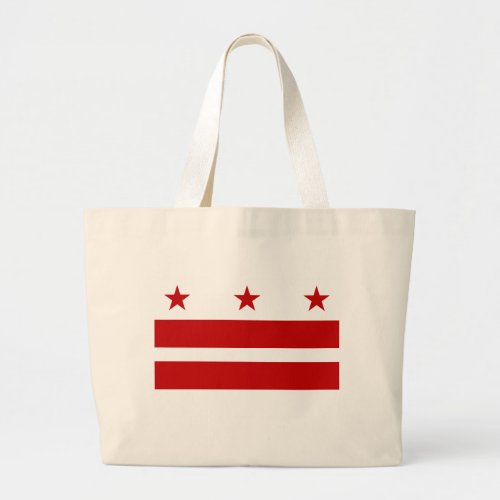 Washington DC flag Large Tote Bag