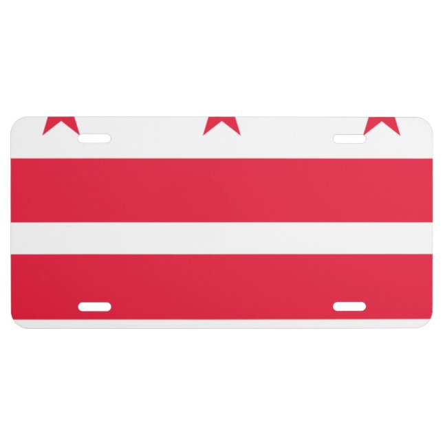 Washington DC Flag License Plate (Front)