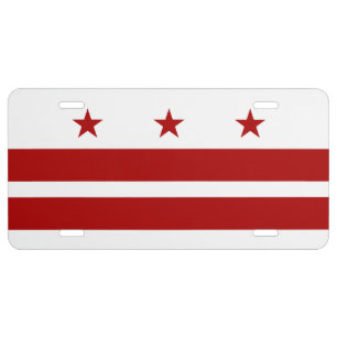 Washington DC Flag License Plate