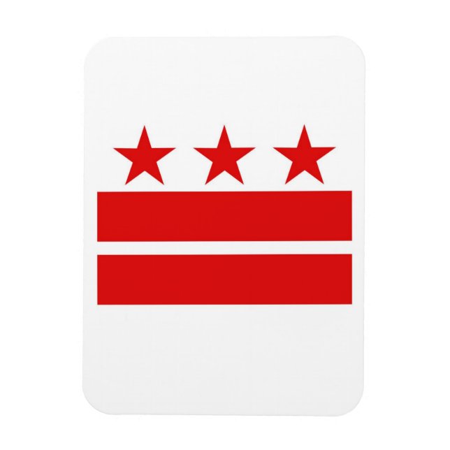 Washington DC Flag Magnet (Vertical)