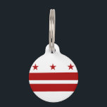 Washington DC Flag Pet Name Tag<br><div class="desc">Washington DC Flag Feel free to modify the design according to your own preferences. You may change the design location, orientation, background colors and size. Also, you may add your own text, or slogan set its font, location and size, all in order to create the ultimate personal gift for you...</div>