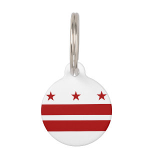 Washington DC Flag Pet Name Tag