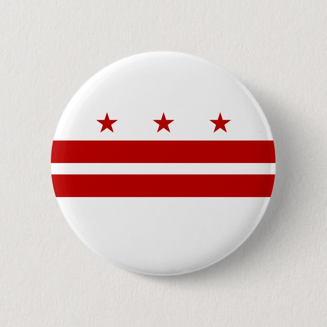 Washington DC Flag Pinback Button (Front)
