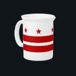 Washington DC Flag Pitcher<br><div class="desc">Add a splash of Washington DC pride to your gatherings with our exclusive pitcher featuring the flag of Washington DC! This stylish pitcher is the perfect way to serve your favorite beverages while showcasing the rich heritage of the nation’s capital. The iconic Washington DC flag is prominently displayed on the...</div>