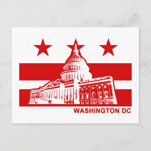 Washington DC Flag Postcard