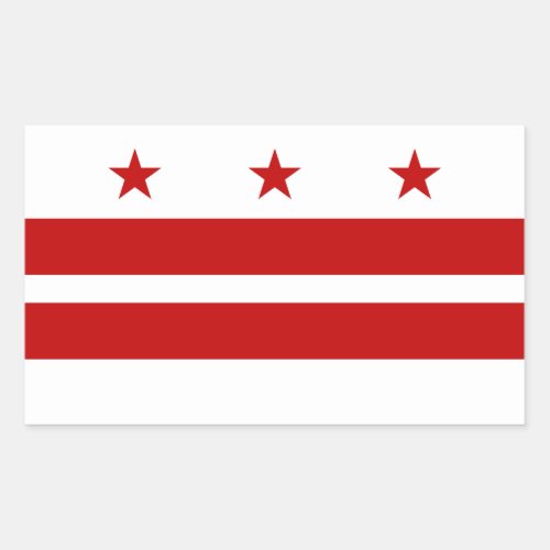 Washington DC Flag Rectangular Sticker