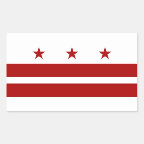Washington DC Flag Rectangular Sticker