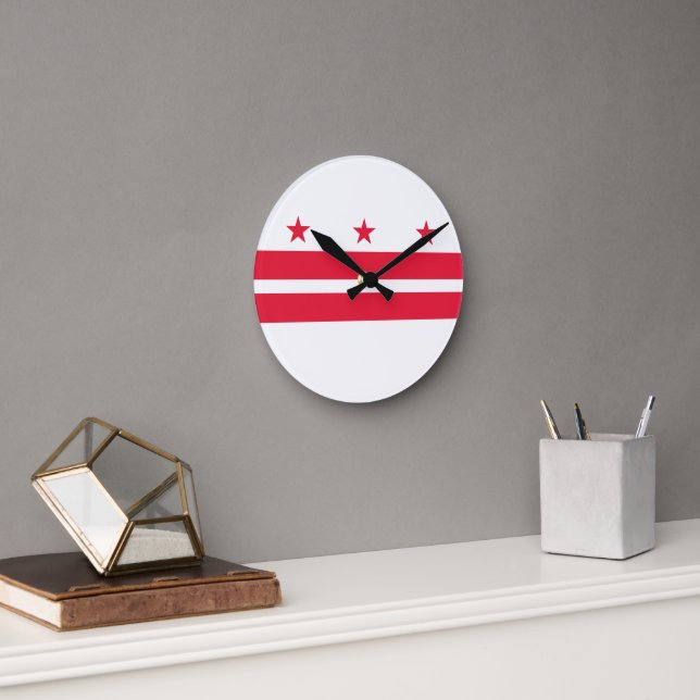 Washington DC Flag Round Clock (Office)