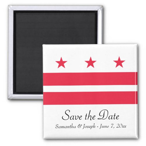 Washington DC Flag Save the Date Magnet