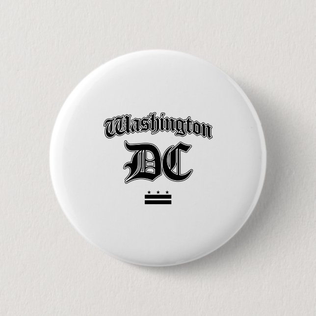 Washington Dc Flag Souvenir Long Sleeve  Button (Front)