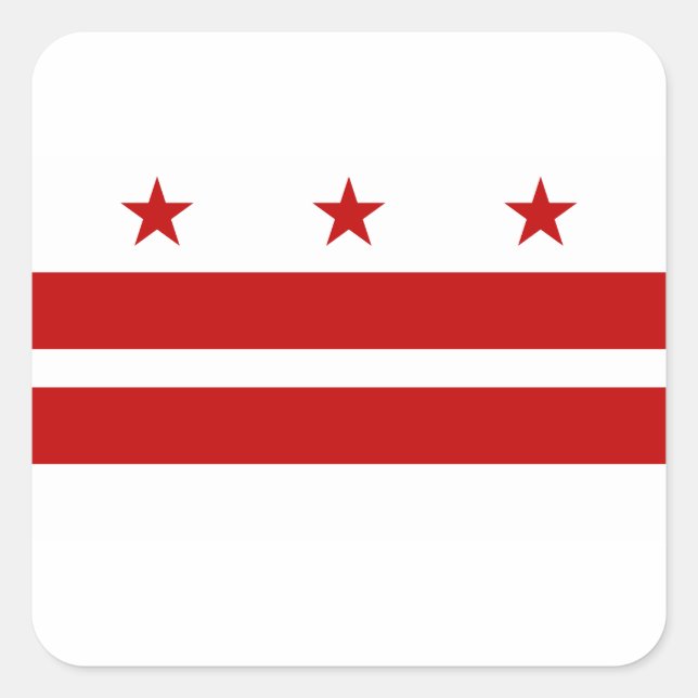 Washington DC Flag Square Sticker (Front)