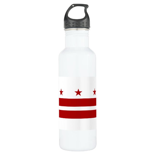 Washington DC Flag Stainless Steel Water Bottle (Front)