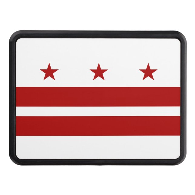 Washington DC Flag Trailer Hitch Cover (Front)