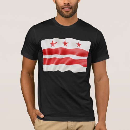 Washington DC Flag Waving _ District of Columbia T_Shirt