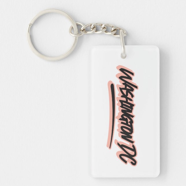 Washington DC Graffiti Style  Keychain (Front)