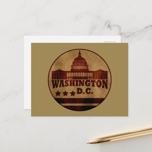 Washington DC Holiday Postcard (Front/Back In Situ)