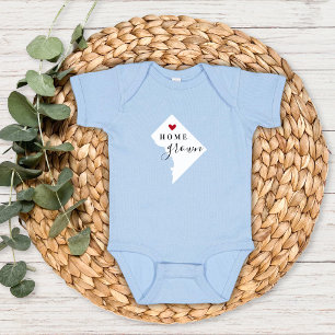 Washington DC Home Grown   Editable Colors State Baby Bodysuit