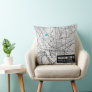 Washington, DC. Home Locator | City Map Throw Pillow