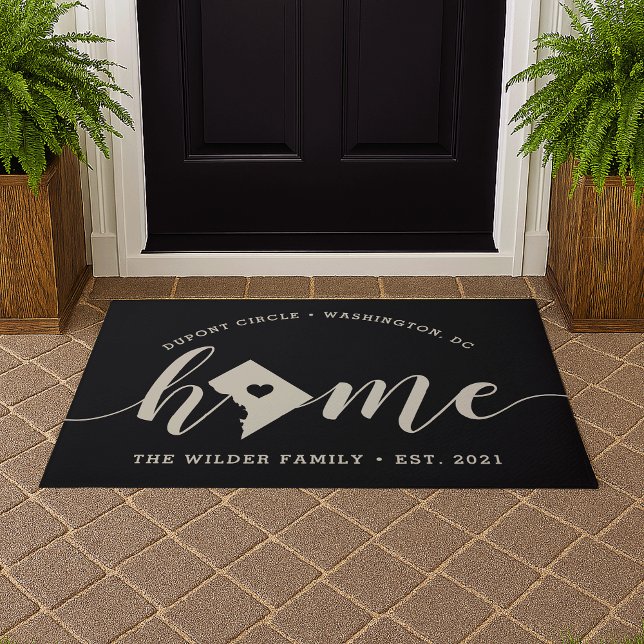 Washington DC Home Town Personalized Doormat (Creator Uploaded)