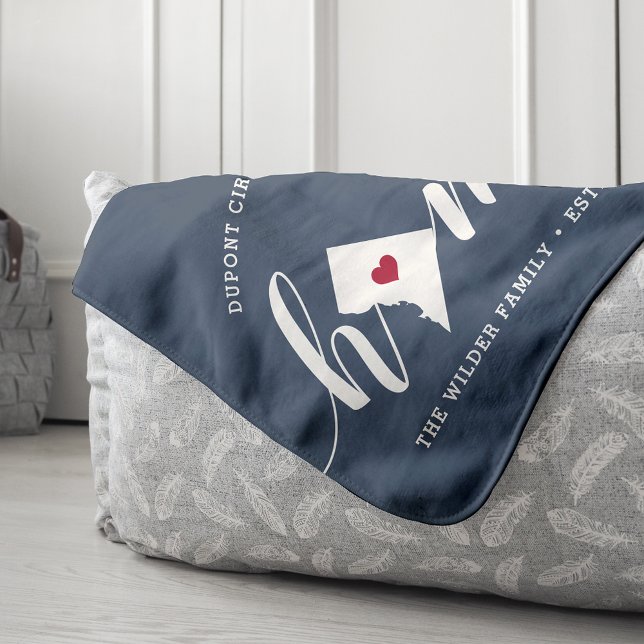 Washington DC Home Town Personalized Sherpa Blanket (Creator Uploaded)