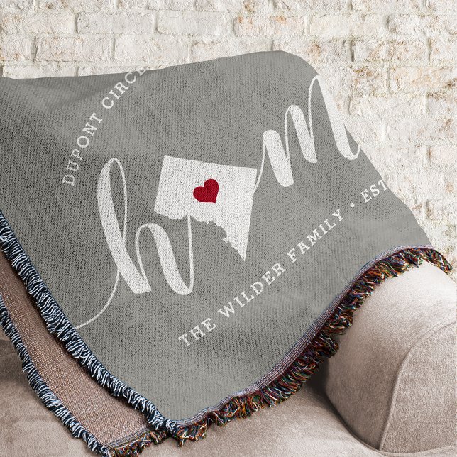 Washington DC Home Town Personalized Throw Blanket (Creator Uploaded)