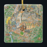 Washington DC Illustrated Ornament<br><div class="desc">A fun vintage postcard illustration of Washington DC repurposed on  an ornament.  You can reposition,  change or personalize the back.</div>