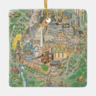 Washington DC Illustrated Ornament