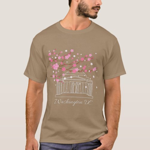 Washington DC Jefferson Memorial Cherry Blossoms   T_Shirt