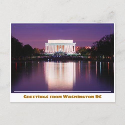 Washington DC Jefferson Memorial w Cherry Tree Postcard