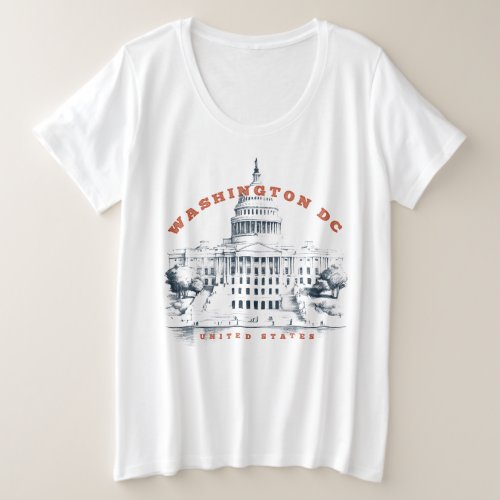 Washington DC landmark design Plus Size T_Shirt