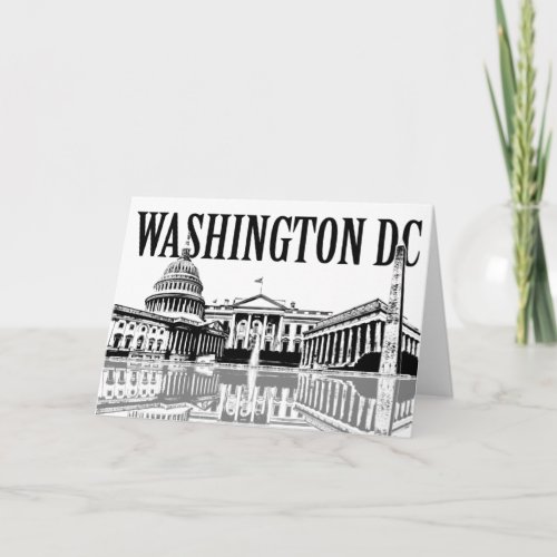 Washington Dc landmarks skyline Card