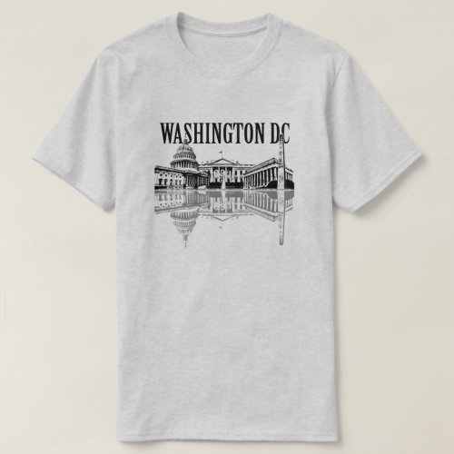 Washington Dc landmarks skyline T_Shirt