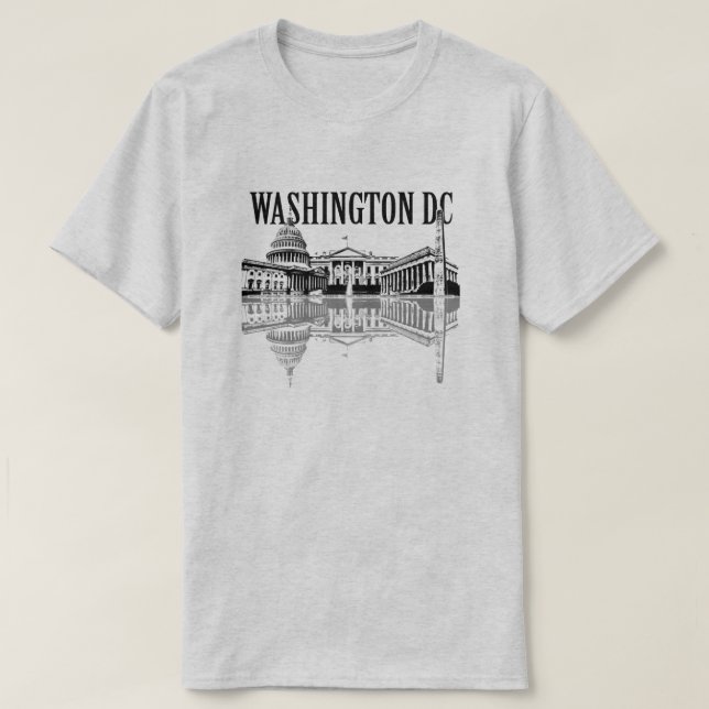 Washington Dc landmarks skyline T-Shirt (Design Front)