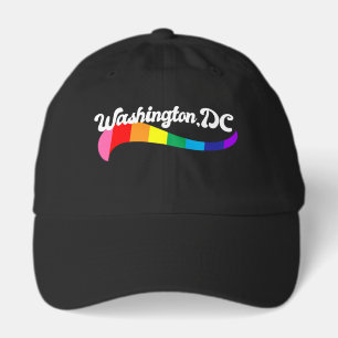 Washington DC LGBTQ gay pride parade rainbow logo Hat