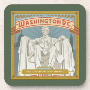 Washington DC   Lincoln Memorial Beverage Coaster