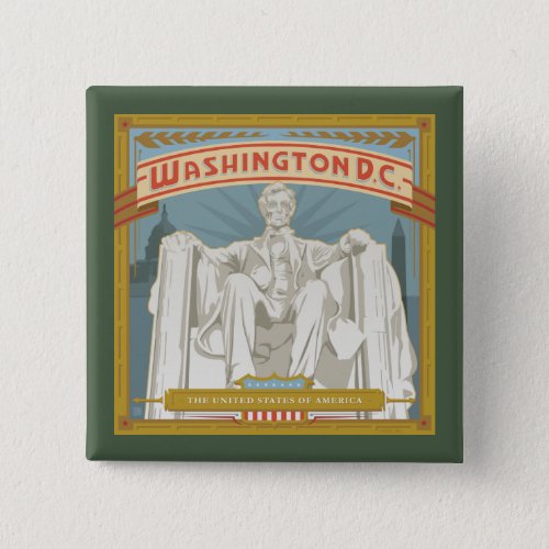 Washington DC  Lincoln Memorial Button