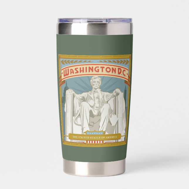 Washington DC | Lincoln Memorial Insulated Tumbler (Front)