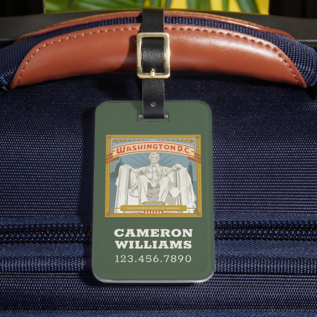 Washington DC | Lincoln Memorial Luggage Tag (Front Insitu 2)