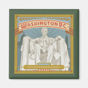 Washington DC   Lincoln Memorial Magnet