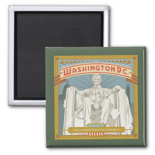 Washington DC  Lincoln Memorial Magnet
