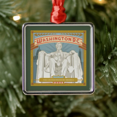 Washington DC  Lincoln Memorial Metal Ornament