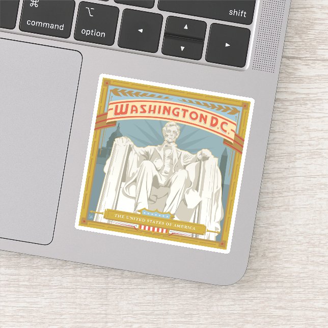 Washington DC | Lincoln Memorial Sticker (Detail)