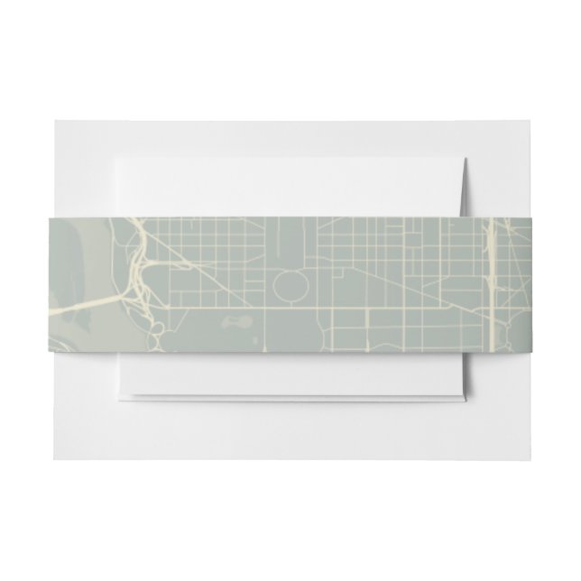 Washington DC Map Wedding Belly Band (Front Example)